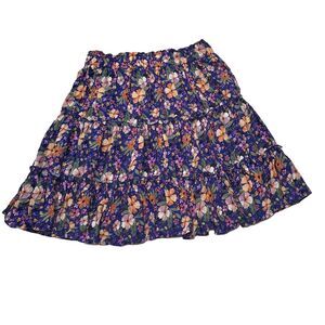 Rachel Zoe Womens Mini Skirt‎ A-Line Floral - Size S Elastic Waist